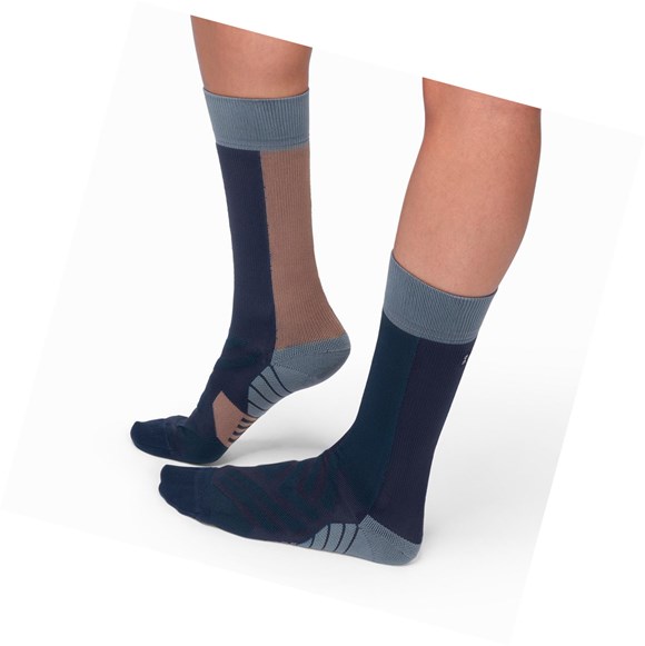 Calcetines Para Correr On High Hombre Azul Marino Morados | 9176IWNLE