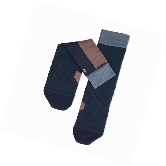 Calcetines Para Correr On High Mujer Azul Marino Morados | 1367PCZMQ
