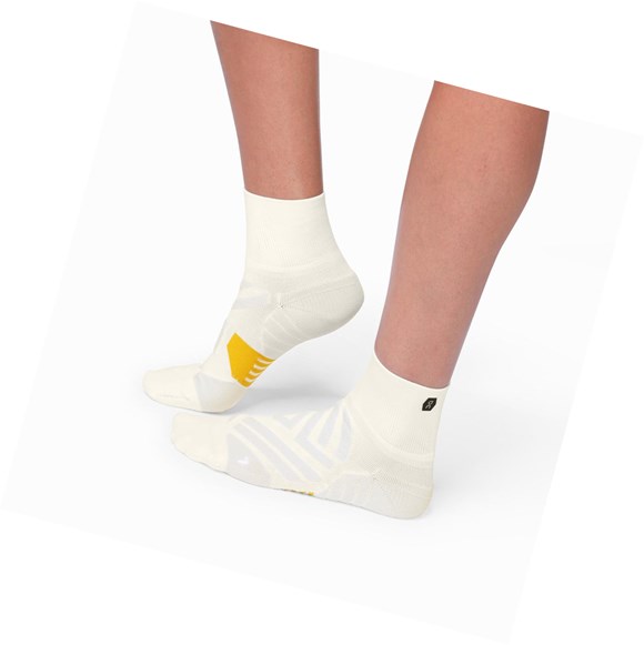 Calcetines Para Correr On Mid Hombre Blancos | 2867WZRJX