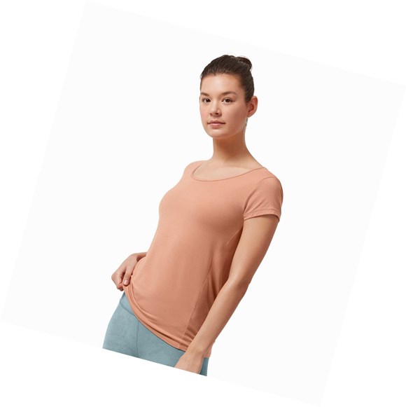 Camiseta On Active-T Breathe Mujer Naranjas | 1856HWBGQ