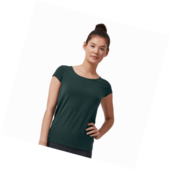 Camiseta On Active-T Breathe Mujer Verdes Oscuro | 8913YAZJT