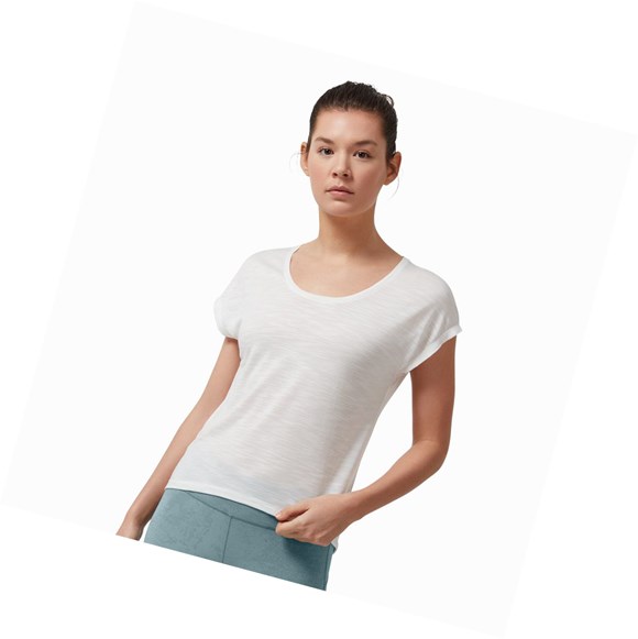 Camiseta On Active-T Flow Mujer Blancos | 7506LPADV
