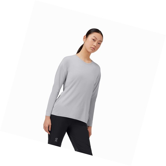 Camiseta On Comodidad Mujer Grises | 0459SUZXY