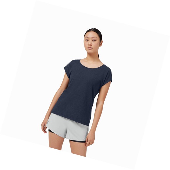 Camiseta On On-T Mujer Azul Marino | 9816YIFZB