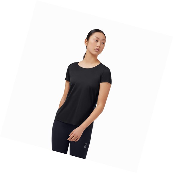Camiseta On Performance Long-T Mujer Negros | 7809XJSUH