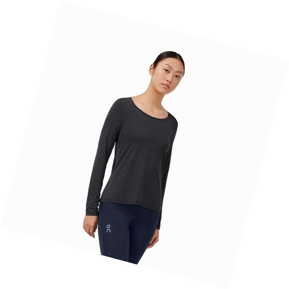 Camiseta On Performance Long-T Mujer Negros | 8951QGRCL