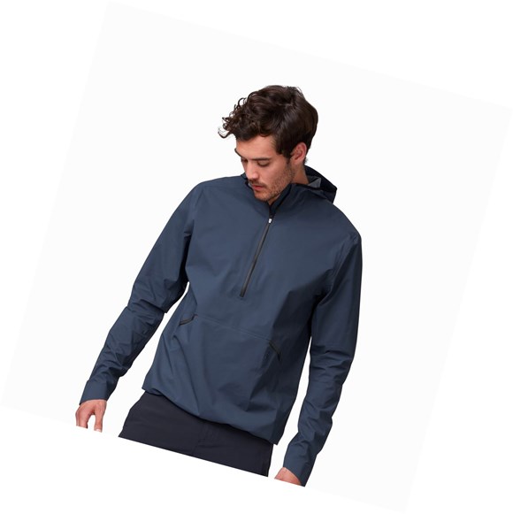 Chaquetas On Impermeables Anorak Hombre Azul Marino | 1465NAJFH