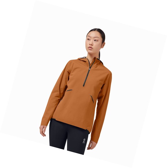 Chaquetas On Impermeables Anorak Mujer Marrom | 8172PZJXN
