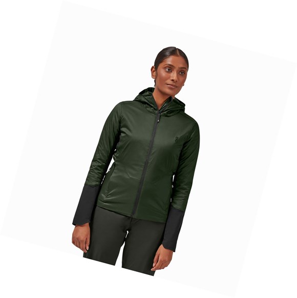 Chaquetas On Insulator Mujer Verdes Oscuro Negros | 7134ATYZO