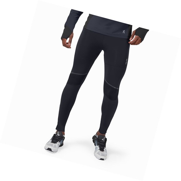 Mallas Para Correr On Tights Long Pants Hombre Negros | 0329KWZVM