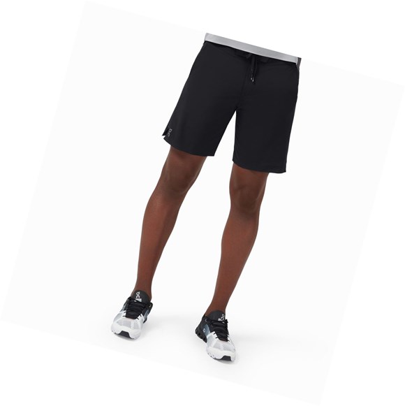 Pantalones Cortos Para Correr On Híbrido Hombre Negros | 4627DUENB