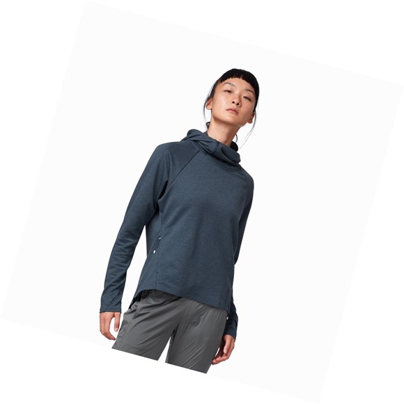Sudadera Con Capucha On Atléticos & Correr Mujer Azul Marino | 4975YUKWP
