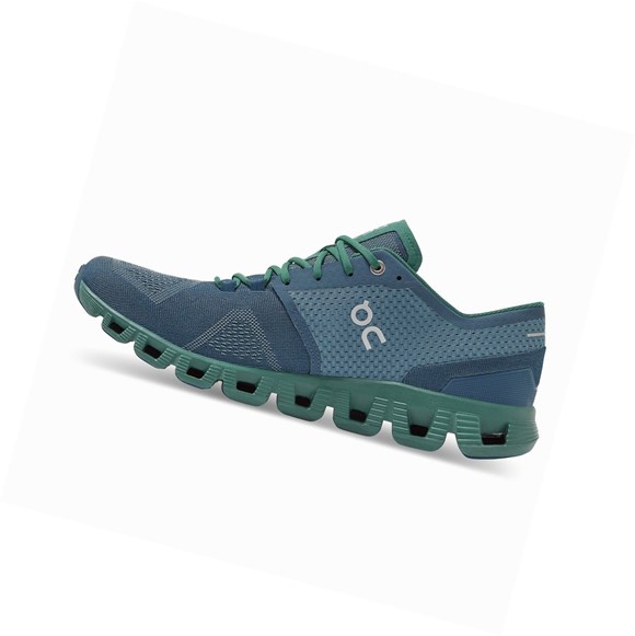 Tenis Deportivos On Cloud X Hombre Verdes Azules Oscuro | 5680KIFZQ