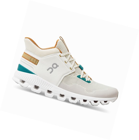 Tenis On Cloud Hi Edge Hombre Kaki Blancos | 7469VJXKU