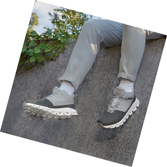 Tenis On Cloud Hi Hombre Grises Negros | 8372EPHFL