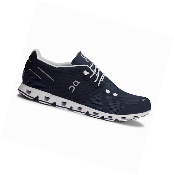 Tenis Para Correr En Carretera On Cloud Hombre Azul Marino Blancos | 7403HULIC