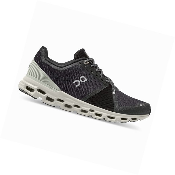 Tenis Para Correr En Carretera On Cloudstratus Hombre Negros | 9104MRDLI