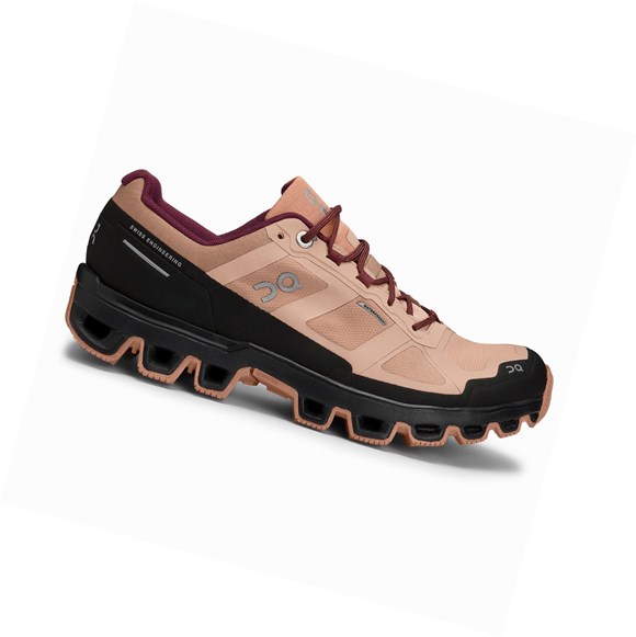 Tenis Para Trail Running On Cloudventure Impermeables Mujer Marrom Rosas | 6987LVSNG
