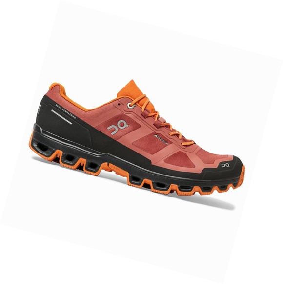 Tenis Para Trail Running On Cloudventure Impermeables Hombre Rojos Naranjas | 7025RKGXW