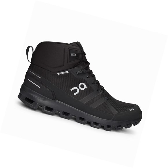 Tenis Senderismo On Cloudrock Impermeables Hombre Negros | 4560LSWNA