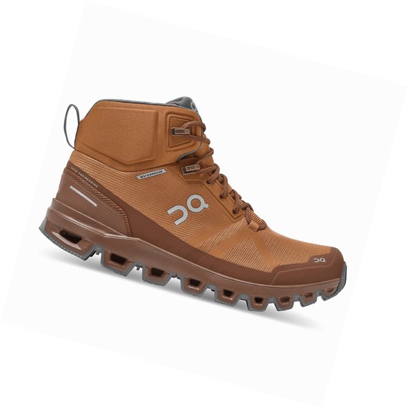 Tenis Senderismo On Cloudrock Impermeables Mujer Marrom | 4702IMHYW