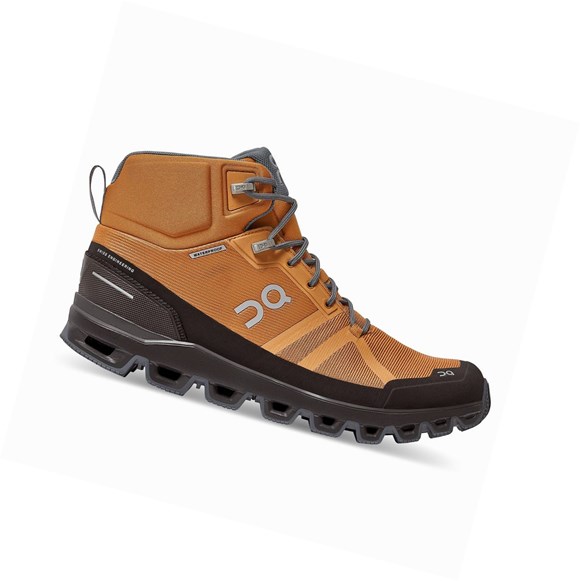 Tenis Senderismo On Cloudrock Impermeables Hombre Marrom | 6318DTOXQ